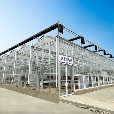 Multi Span Hyroponic Galvanized Float Venlo Greenhouse Glass ชุดการเกษตร