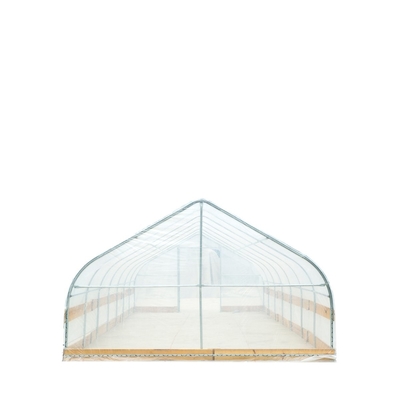 ฟิล์มพลาสติกโค้งกลม Single Span Greenhouse 9x30m สำหรับผัก