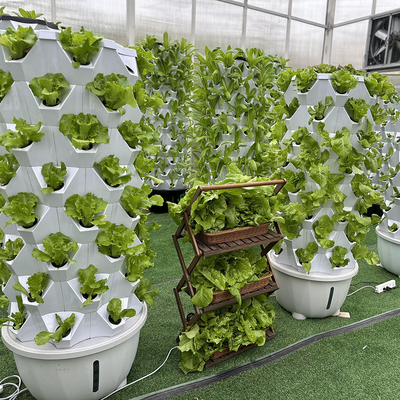65L 8 ชั้น 64 หลุม อัตโนมัติ Hydroponic Tower การเติบโต