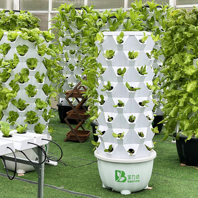 65L 8 ชั้น 64 หลุม อัตโนมัติ Hydroponic Tower การเติบโต