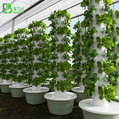 30L 9 ชั้น การค้าอัตโนมัติ Hydroponic Tower การเติบโตสลัด ระบบ Aquaponic สูงกับปั๊ม