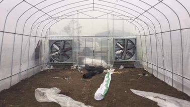 เรือนกระจกฟิล์มโพลีเอทิลีนพืชผักพร้อมระบบทำความเย็นติดตั้งง่าย